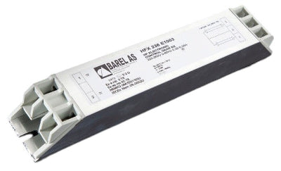 Barel HFX236E1003 Electronic Ballast, 2x36W T8 220/250V 50/60Hz, 16236, reator lampada fluorescente, الصابورة الإلكترونية, ηλεκτρονικό έρμα, reattore, datasheet
