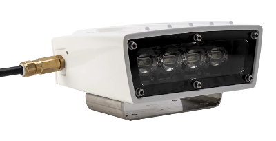Orga HFL200EX-D-AC helideck floodlight, reduced output, stainless steel, 110-254V, 8W, Group IIC, Ex d, IP66, projecteur, holofote marítimo, كشاف ضوئي
