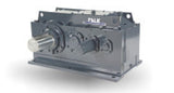 Falk 2070Y1-L gearbox helical drive, Rexnord, ratio: 4.095:1, Airmax breather, sealed dipstick, bi-derectional no-load spin, Nash condenser vacuum pump, علبة التروس