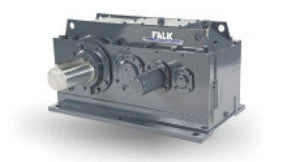 Falk 2070Y1-L gearbox helical drive, Rexnord, ratio: 4.095:1, Airmax breather, sealed dipstick, bi-derectional no-load spin, Nash condenser vacuum pump, علبة التروس