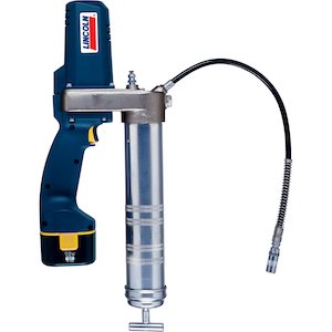 Lincoln 1242 Grease Gun, Powerluber Battery Operated 3-Way fill 14 Oz, 12V, 6000 PSI, Cordless operated, سلاح شحمي, senjata api, pistola de graxa, шприц