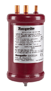 Temprite 900 Coalescent Oil Separator, 090000000, working temperature -86°C, working pressure 650PSI, inlet/outle 3/8”, oil connection 1/4”, 102mm diameter, 210mm height, فاصل الزيت, pemisah minyak, separador de óleo para freezer, нефтяной сепаратор